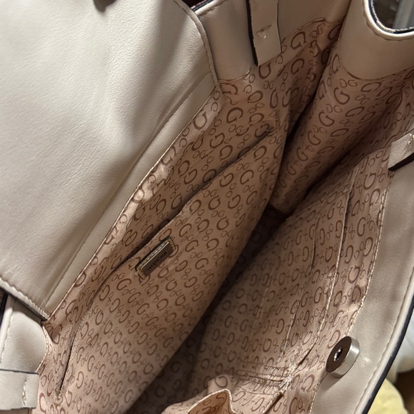 GUESS Monogrammed Black and Cream Tote - Picture 4 of 4